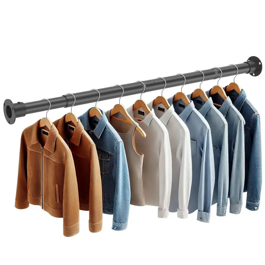 

Closet Rod 35125 Inch 1.3Diameter Heavy Duty Closet Rods for Hanging Clothes Simple Clothes Rod for Closet Versatile Closet Pole