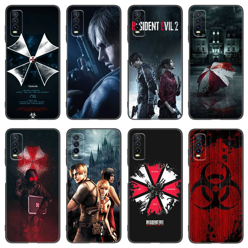 E-Evils Game R-Resident Silicone Phone Case For V27 V30 Pro V29e Y27 Y55 Y78 5G Y02S Y15S Y17S Y21S Y33S Y76S Y16 Y22 Y35 Y36