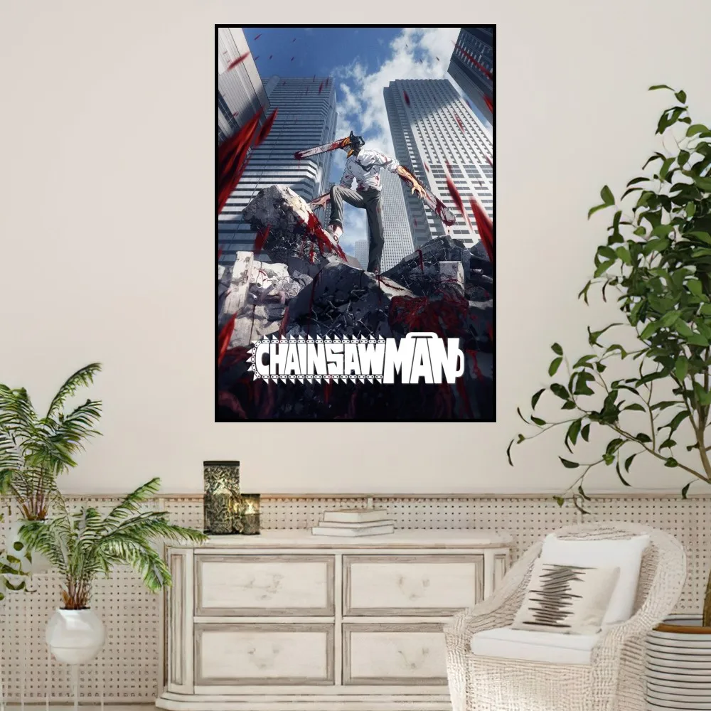 Anime Chainsaw Man Denji Pochita 1 Poster Prints Wall Sticker Painting Bedroom Living Room Decoration Office Home Self Adhesive