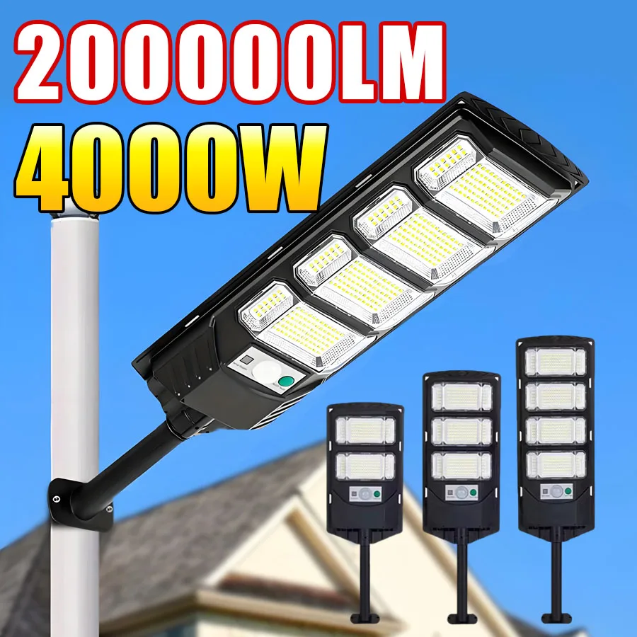 LED Solar Light Powerful Solar Lamps Outdoor Dusk To Dawn Solar Street Lights With Motion sensor Waterproof Wall Lamp For Garden
