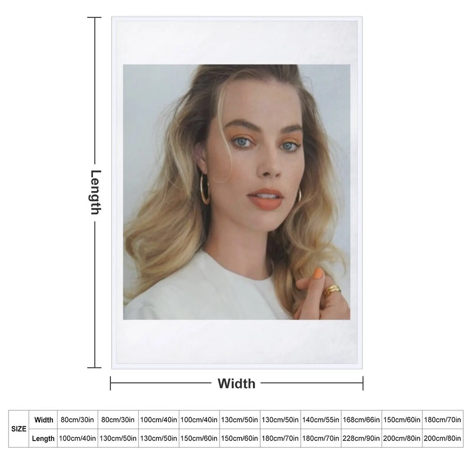 margot robbie Throw Blanket Large Hairys Nap christmas decoration for sofa wednesday Blankets