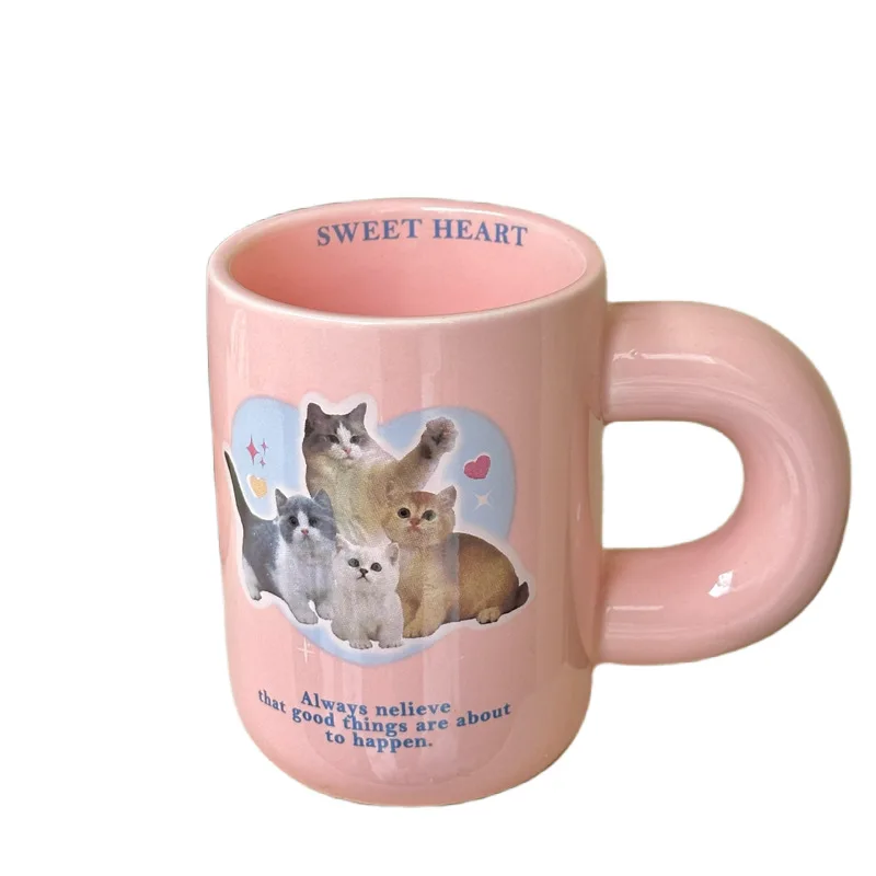 paw cat ceramic mug cartoon creative coffee cup office drinking cup household cup suitable for gift