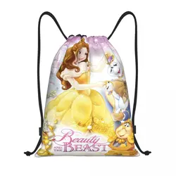 Pellicola animata personalizzata Beauty And The Beast zaino con coulisse borsa da palestra sportiva per uomo donna Training Sackpack