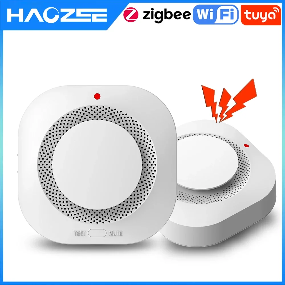 Independent Smoke Detector Sensor For Home Warehouse Security Smart Smoke Fire Alarm Replaceable Alarmas De Seguridad Para Casa