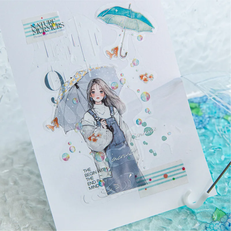 20 - sheet Dreamy Umbrella - themed Stickers for Hand - account DIY Decoration