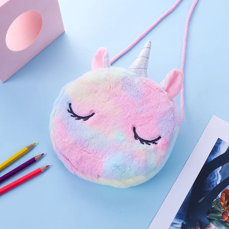 Sac messager en peluche pour enfants, mini sac à main princesse, porte-monnaie pour enfants, sac à main pour filles, animaux de Nairobi Orn, mode mignonne, HTML