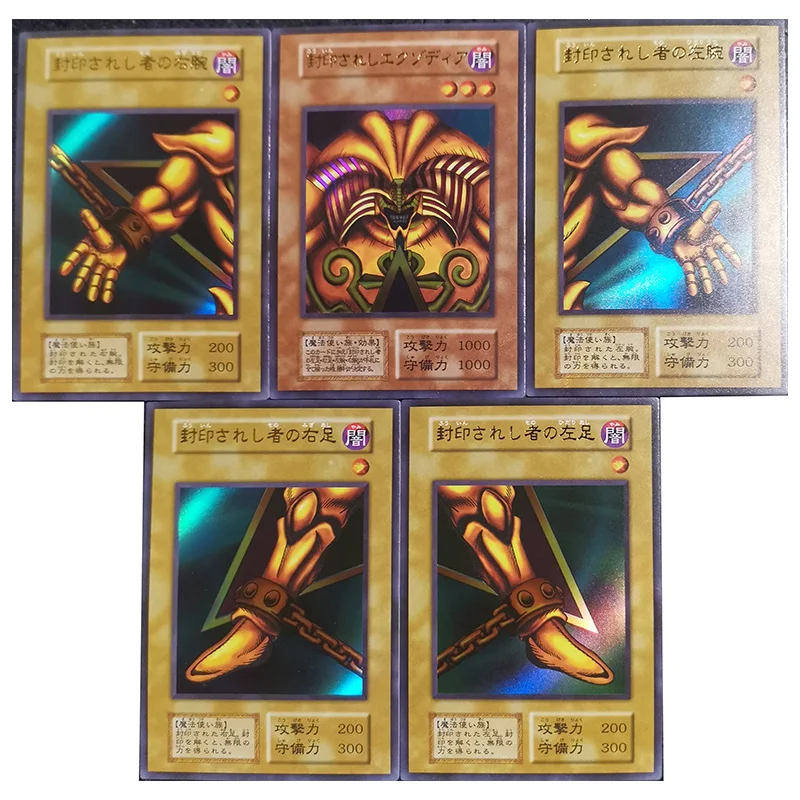 Anime Yu-Gi-Oh DIY ACG Card Of God Tabletop Battle Game Laser Refraction Cards Toys for boys Collectible Cards Birthday Present