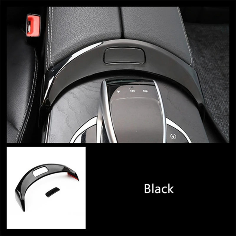 Central Console Water Cup Holder For Mercedes Benz C Class W204 08-13 & Center Console Armrest Storage Box Button Cover