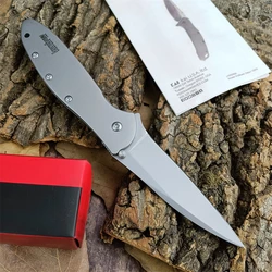 Leek KS1660 410 Carbon Steel Handle Survival Tactics EDC14C28N Blade Hunting Self Defense Hiking Folding Knife