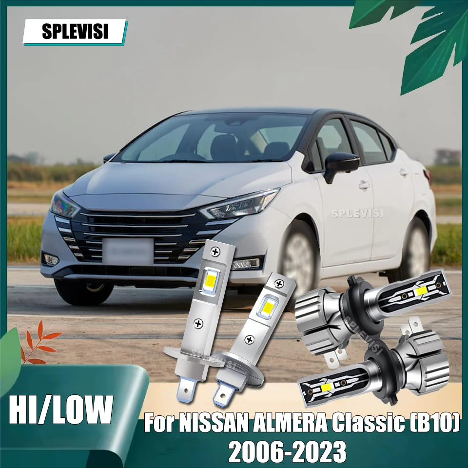 

Current Stability H1 H7 LED Headlights High Low Beam For NISSAN ALMERA Classic (B10) 2006 2007 2008 2009 2010 2011 2012-2023