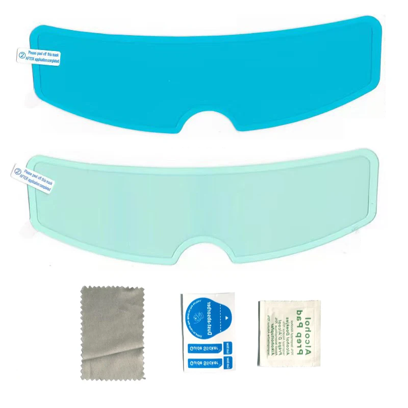 

1 комплект, прозрачная пленка для мотоциклетного шлема с улучшенной видимостью, наклейка с инструментом для установки, непромокаемые, противотуманные, безопасные аксессуары для верховой езды