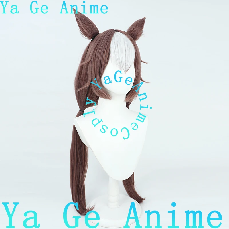 Cosplay WigUma Musume Pretty Derby Yamanin Zephyr Cosplay Peruca Orelhas E Cauda Cavalo Corrida Menina Jogo Realidade Show Personagem Peruca