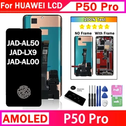 6.6“OLED For Huawei P50 Pro LCD Display Touch Screen Digitizer Assembly JAD-AL50, JAD-LX9, JAD-AL00 Display with Fingerprint