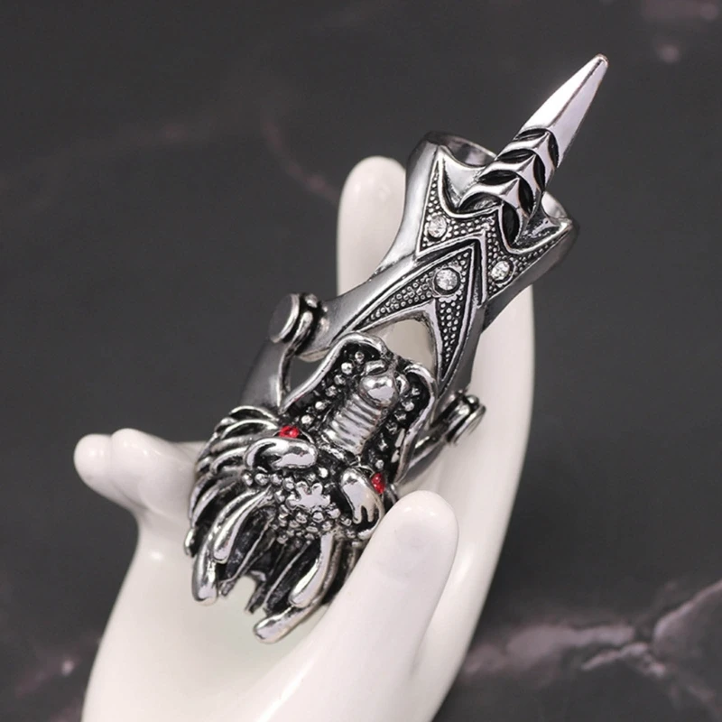 Gothic Punk Rings Double Ring Activity Ring Halloween Role-playing Jewelry