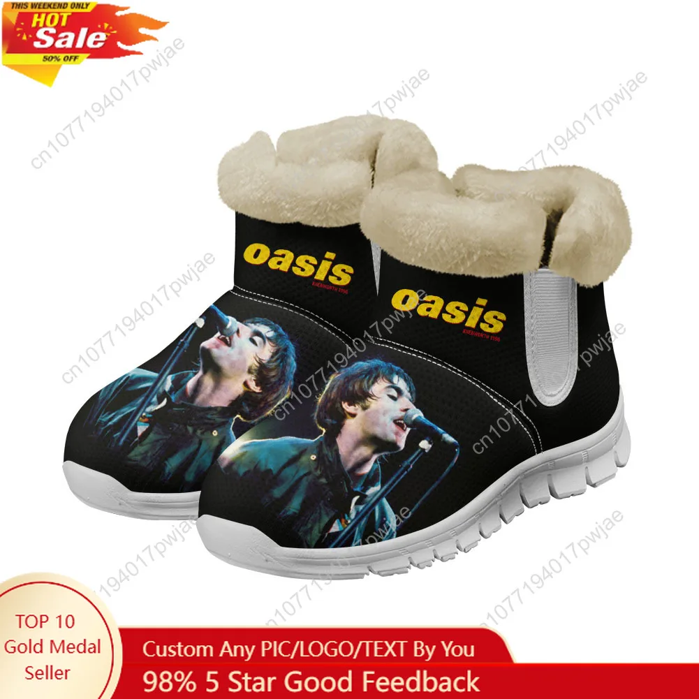 

Oasis Rock Band Snow Boots Mens Womens Shoes Keep Warm Casual Winter Outdoors Boot Lightweight Sports Custom boots