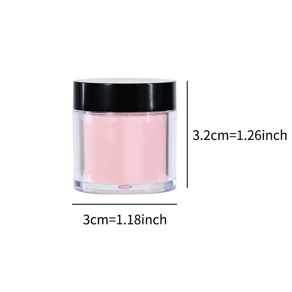 Polvo acrílico para uñas en 6 colores nude/rosa, 7g por frasco, para extensiones francesas, tallado 3D, inmersión y secado rápido 6