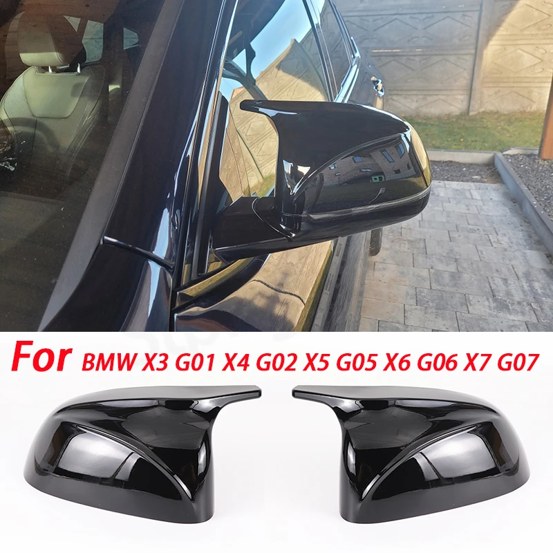 M look Carbon Fiber Mirror Cover For BMW X3 G01 iX3 X4 G02 X5 G05 X6 G06 X7 G07 G08 Side Door Rearview Cover Caps 2018 2019-2023