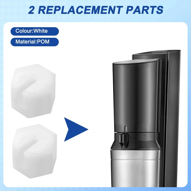 Crystal 1.0 2.0 Nozzle Replacement Nuts Set of Two, Quick-Fit CO2 Connector, Safe Gas Seal-A25R