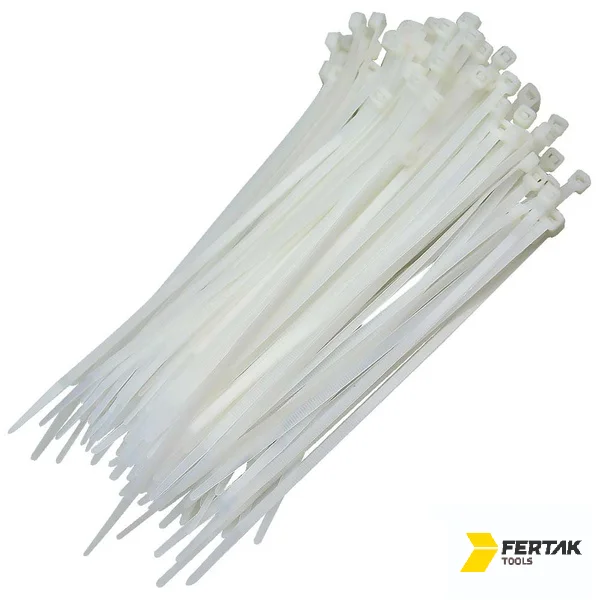 NYLON 7,6X200MM WHITE 50 PARTS FERTAK TOOLS EMBRACY