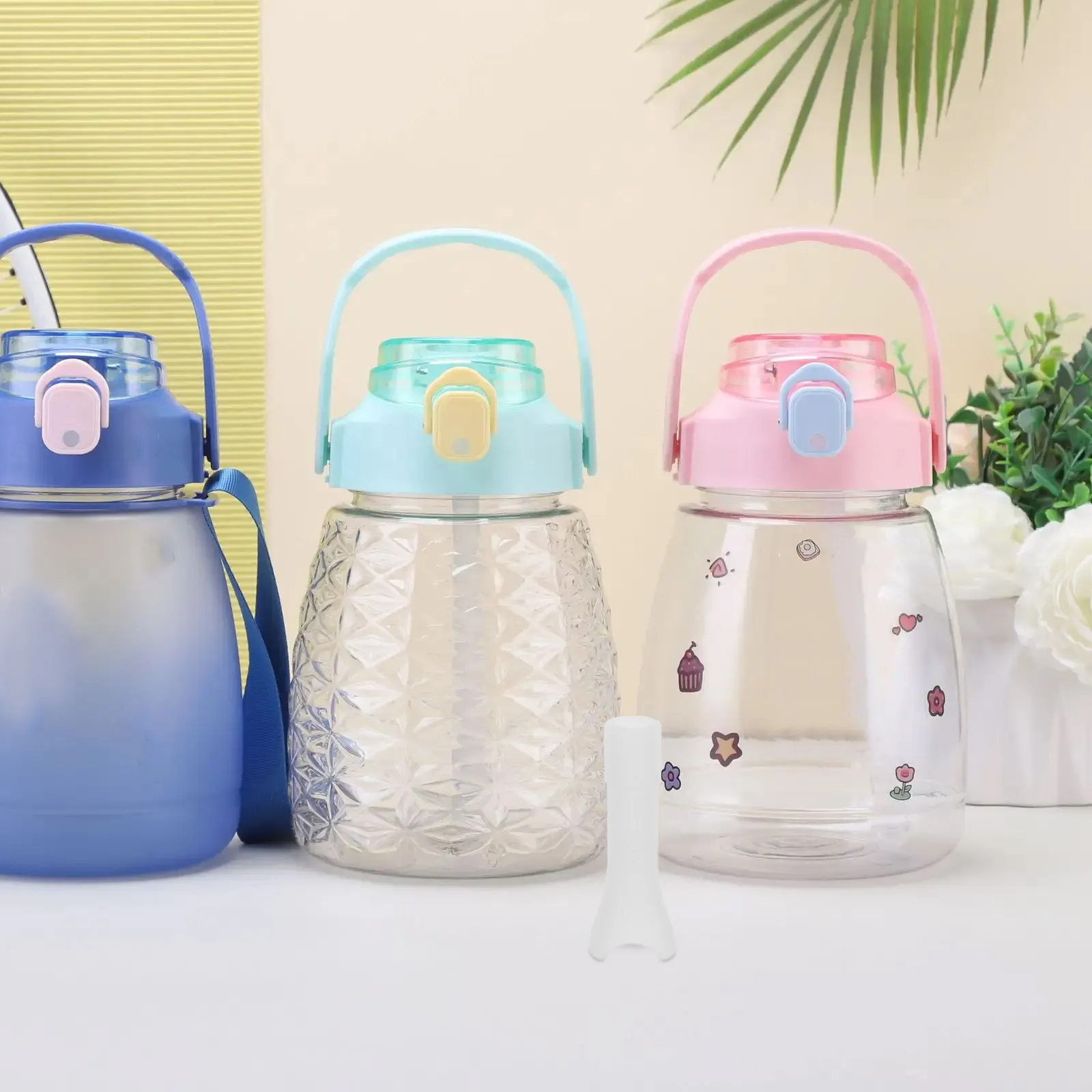 5Pcs Dual Texture Silicone Water Bottle Mouthpiece Replacement Set Comfort Valve for Direct Drink Cups Tumbler Spout