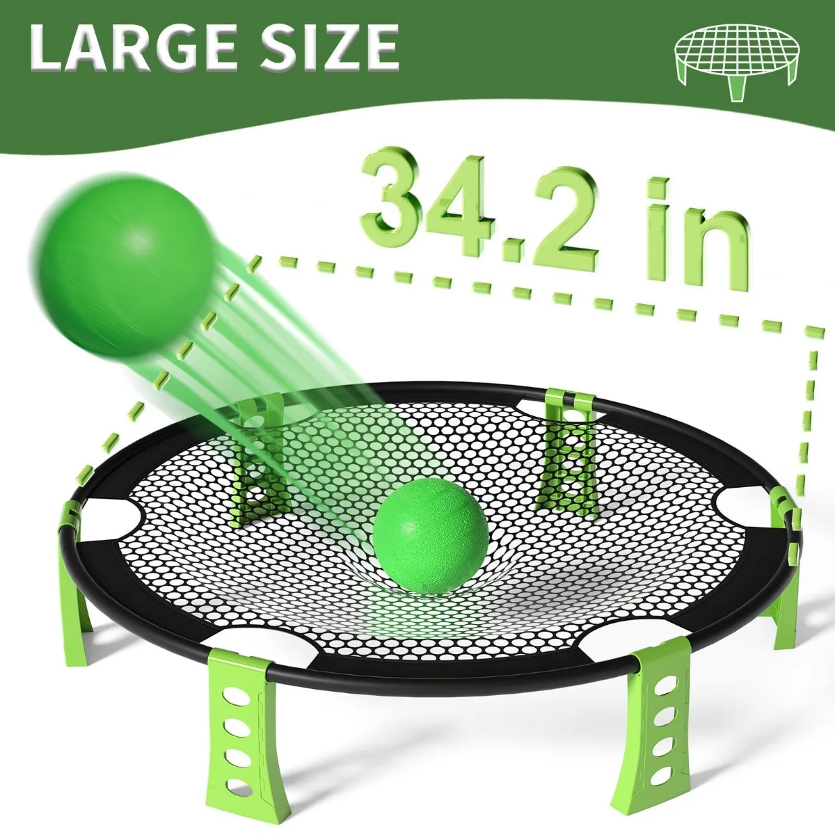 Foldable Mini Beach Volleyball, Beach Ball Outdoor Game Toy, Portable Summer Pool Party Play for Kids Adults