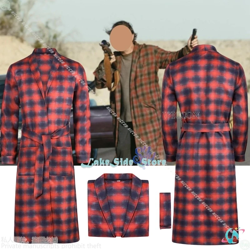 

Аниме фильм битва косплей Боб еще один костюм Фергюсона длинный плащ красная и черная клетчатая пижама Хэллоуин вечерние ролевые игры