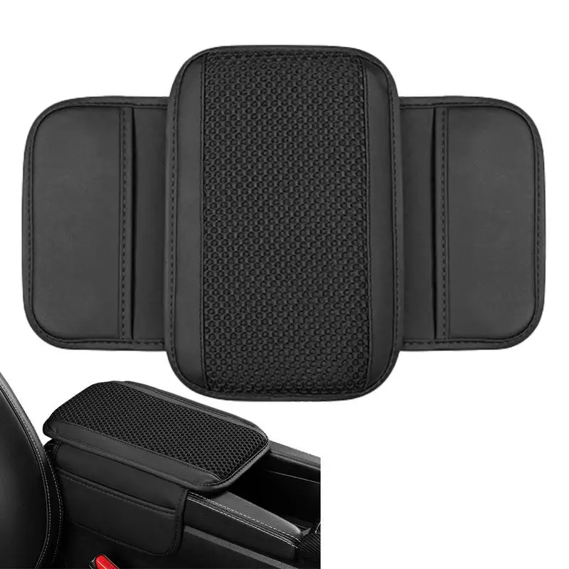 Car Armrest Pad Elbow Rest Cushion Cover With Storage Pocket Center Console Arm Rest Protector Mat