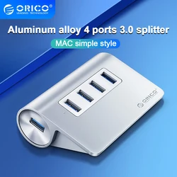 ORICO M3H4 USB 3.0 HUB New Mac Design Mini High Quality High Speed  Aluminum 4 Port HUB Extension Hub Splitter with Data Cable