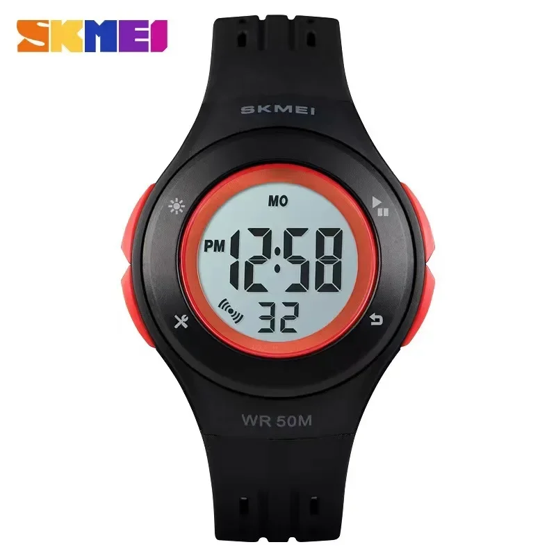 SKMEI 1455 LED styl sportowy dzieci ogląda modny zegarek cyfrowy chłopiec dziewczynka 5Bar wodoodporny zegarek montre enfant Kids Watch