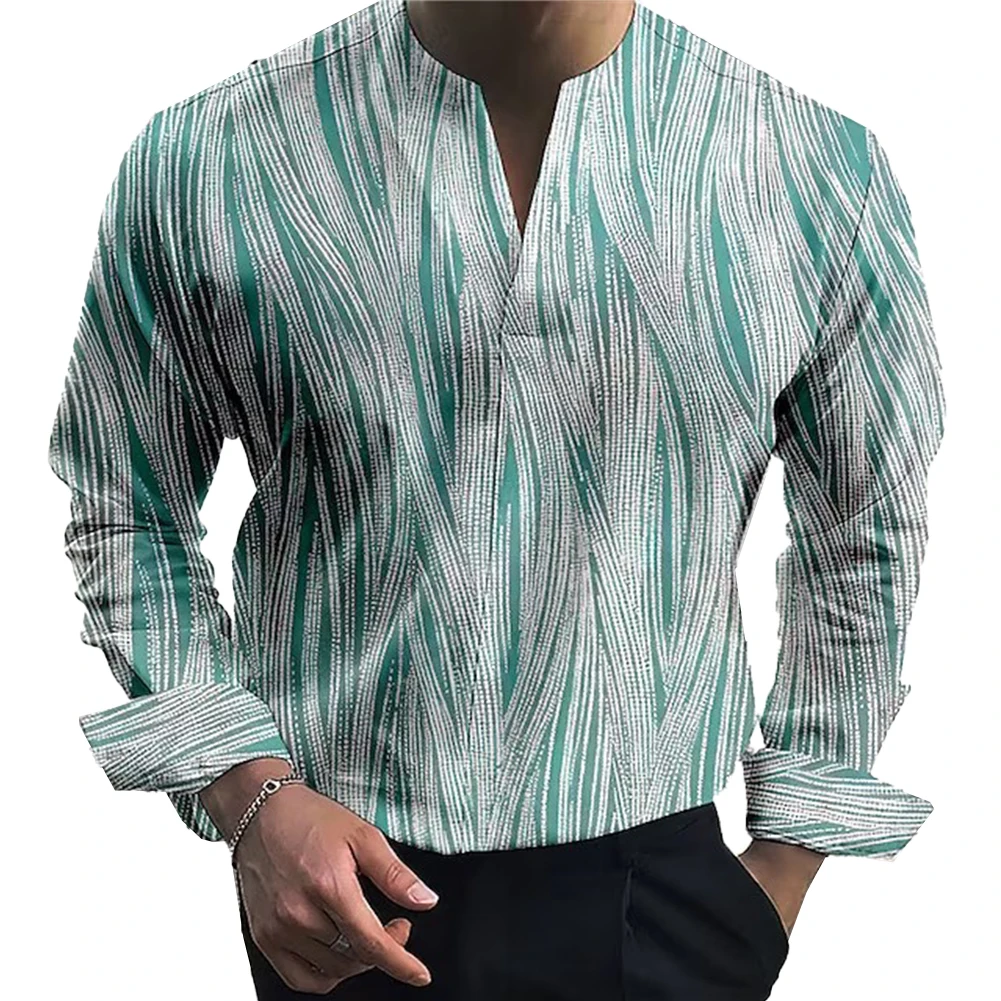 Tops Men\\\'s T Shirt Breathable Casual Collar Daily Dress Shirts Four Seasons Holiday Lightweight Long Sleeve Comfy