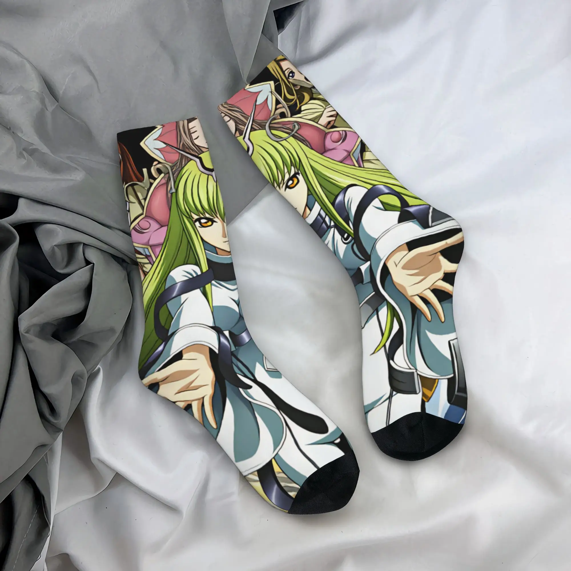 Code Geass Lelouch of the Rebellion Men's Crew Socks Unisex Novelty Anime Spring Summer Autumn Winter Dress Socks