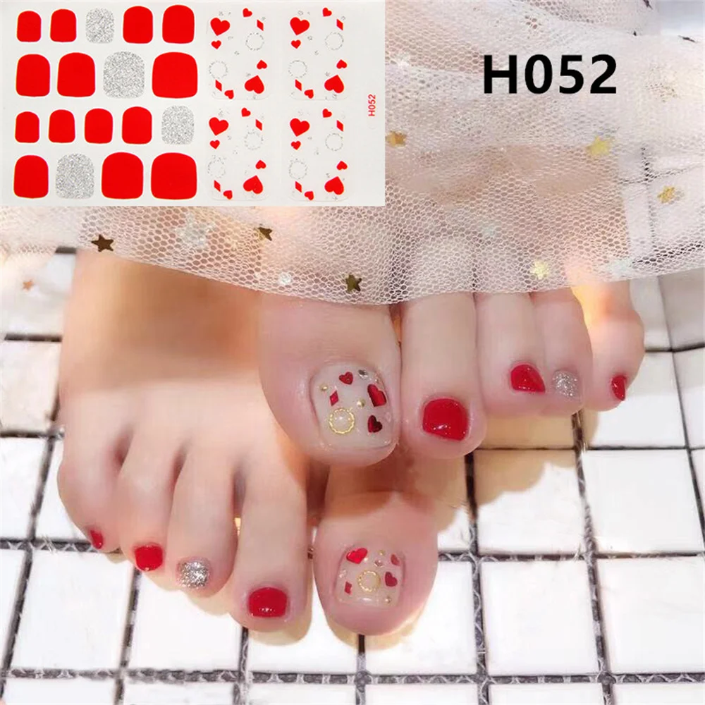 Adesivi per unghie dei piedi Manicure New Toe Care High Gloss Nail Art adesivi rimovibili per unghie dei piedi prodotti finiti estate Design unico