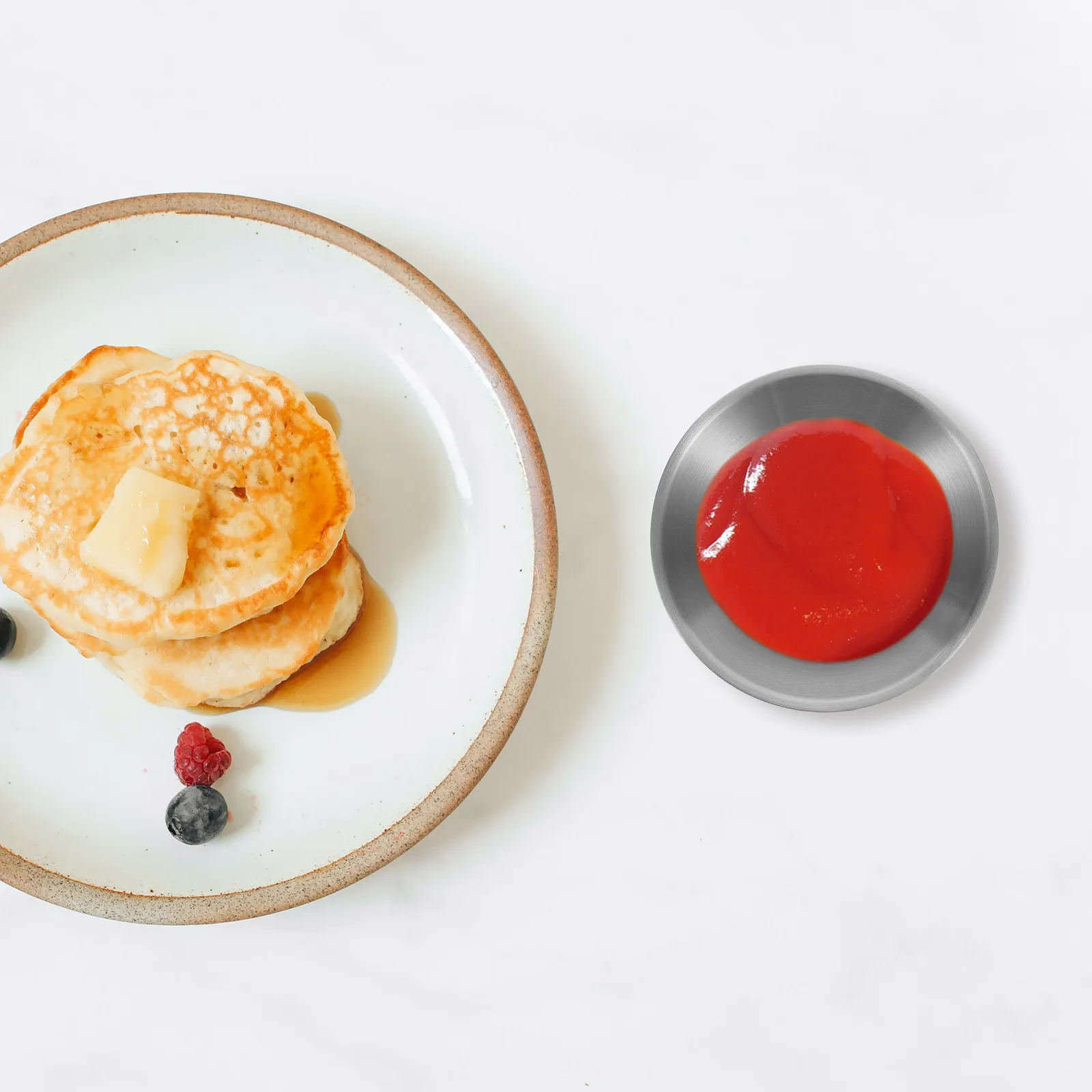 

Stainless Steel Small Bowls 3.5" Mini Seasoning Dishes For Sushi Dip Sauce Appetizer Oil Dipping Bowl Kitchen Prep Serving