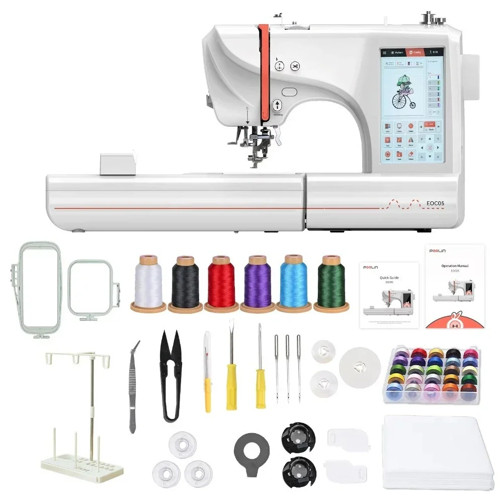 

fgyPoolin EOC05 Wholesale Price Mini Home Computer Digital Single Head Manual Embroidery Machine