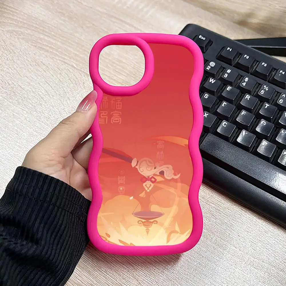 

Чехол для телефона Game GI Yanfei Wavy Edge TPU для iPhone 17 16 15 14 13 12 11 Air Pro Max Plus, цветной