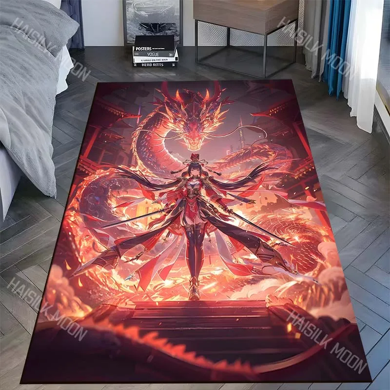 1PC Supercar rear view orange print Carpet for Living Room Bedroom Sofa Home Decor Rus Non-slip Floor Mat Luxury Gift