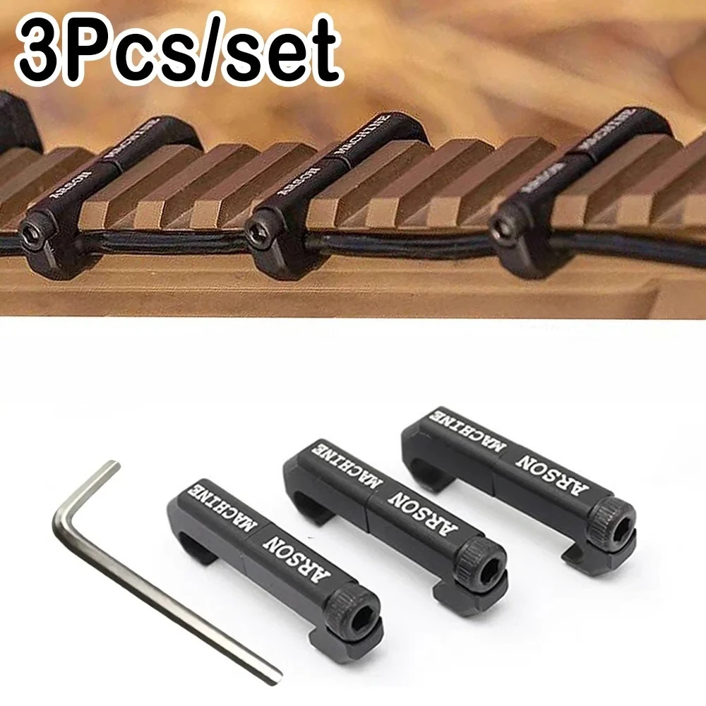 

3-piece Tactical Light Pressure Switch Picatinny Cable Guide, Cable Management, Flashlight Switch Cable Clip Security Fixation