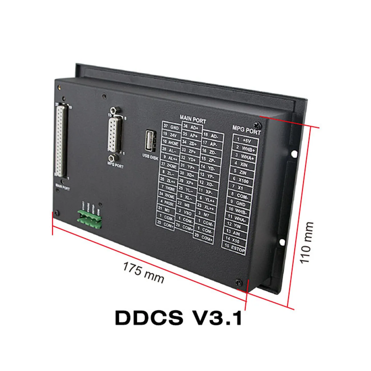 Imagem -06 - Cnc Controlador de Controle de Movimento 3-axis 4-axis Sistema de Controle Offline Substitui Mach3 Sistema com Parada de Emergência Volante Ddcsv3.1