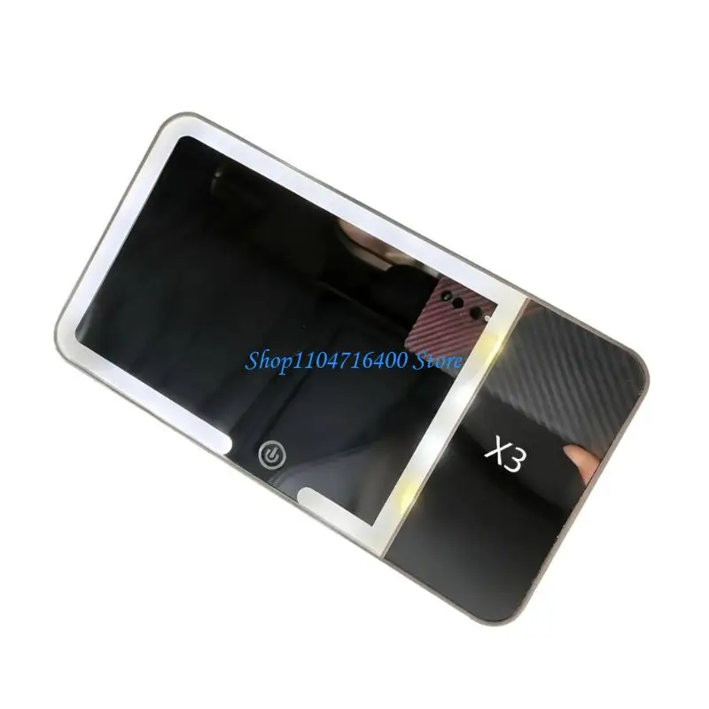 

y1gd Quick Installation Vehicle Sun Visors Mount Vanity Mirror Featuring Light Adaptive LED System And Shatterproof ABS Frame