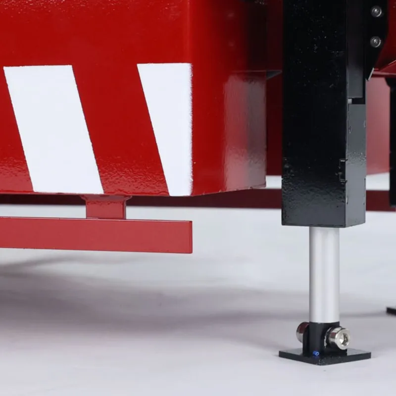 

NEW Metal 1/14 3 Axles Hydraulic Dump Trailer Electric Awning Legs Semi Trailer Gravel Truck Lights Tractor Truck RC Toys Model