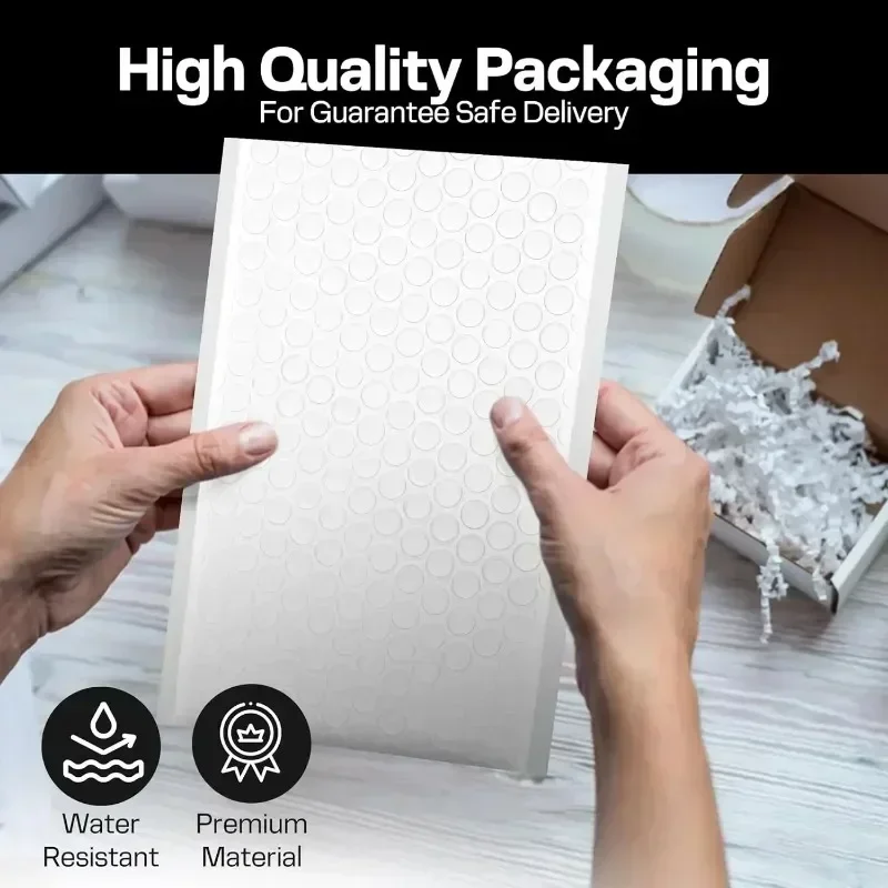 10/100PCS Bubble Envelopes Bag Waterproof Foam Bubble Mailers Shipping Envelope Bags Plastic Self Seal Packaging Organizer Bag