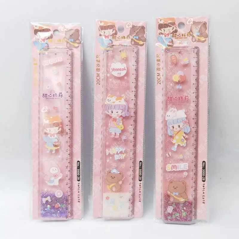 for Stitch Ruler  Drawing Cartoon Stationery Acrylic Thickened Double-Sided Student Office Stationery Gift Learning Reward