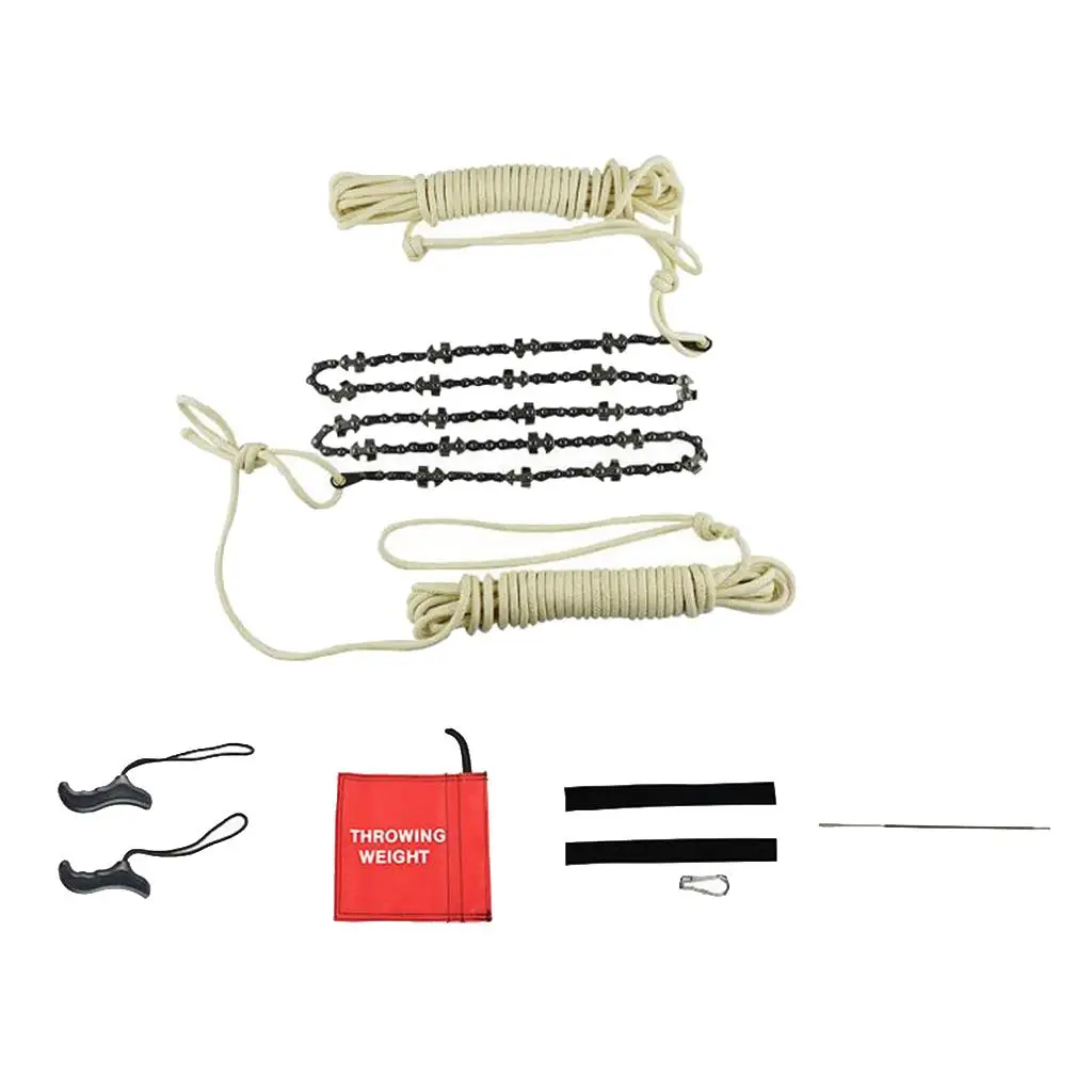 

48-дюймовая ручная веревочная цепная пила с высоким вылетом, комплект цепной пилы, резак для ветвей деревьев, карманная цепная пила, ручная веревка для бензопилы