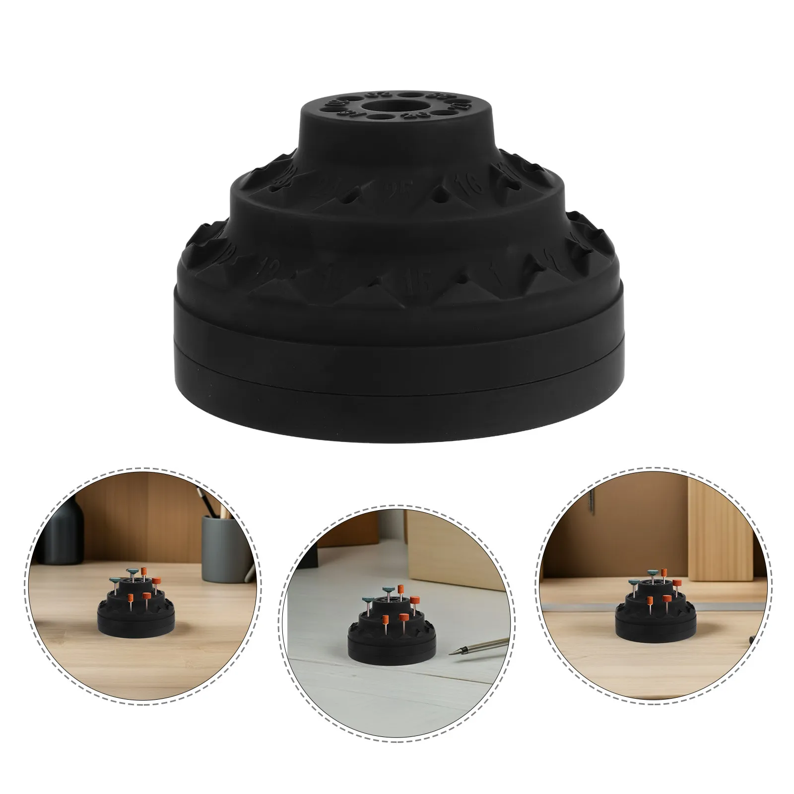 Drill Head Storage Case 4 Inch Rotatable Compact Organizer Nail Bits Holder Plastic Drill Bit Container Box Case for Jewelry
