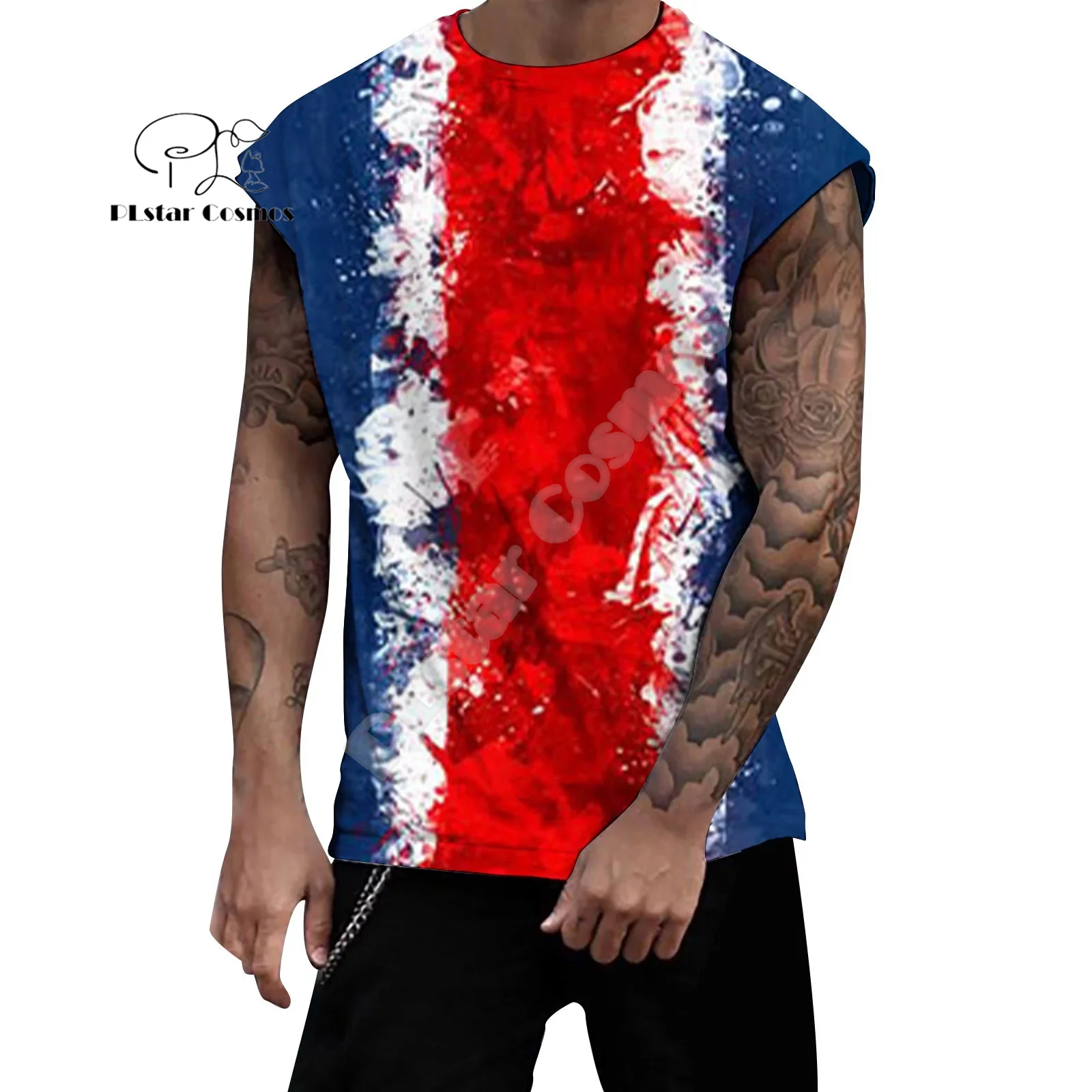 NewFashion Vest Men's Top Graffiti Tattoo Retro Tank Top Streetwear 3DPrint Harajuku Summer O-Neck Sleeveless Casual Shirts X16