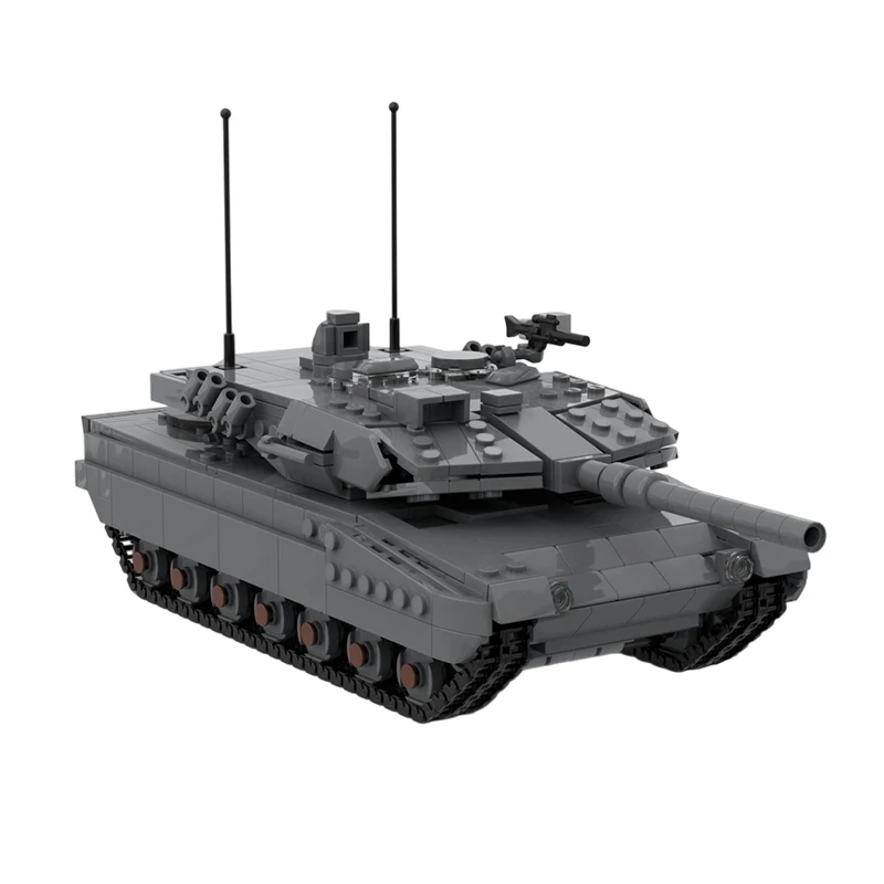 MOC-84425 diy leopardo 2a5 bloco de construção modelo tijolo cena da arma militar modelo montagem mesa decoração brinquedo presentes 1043 pçs