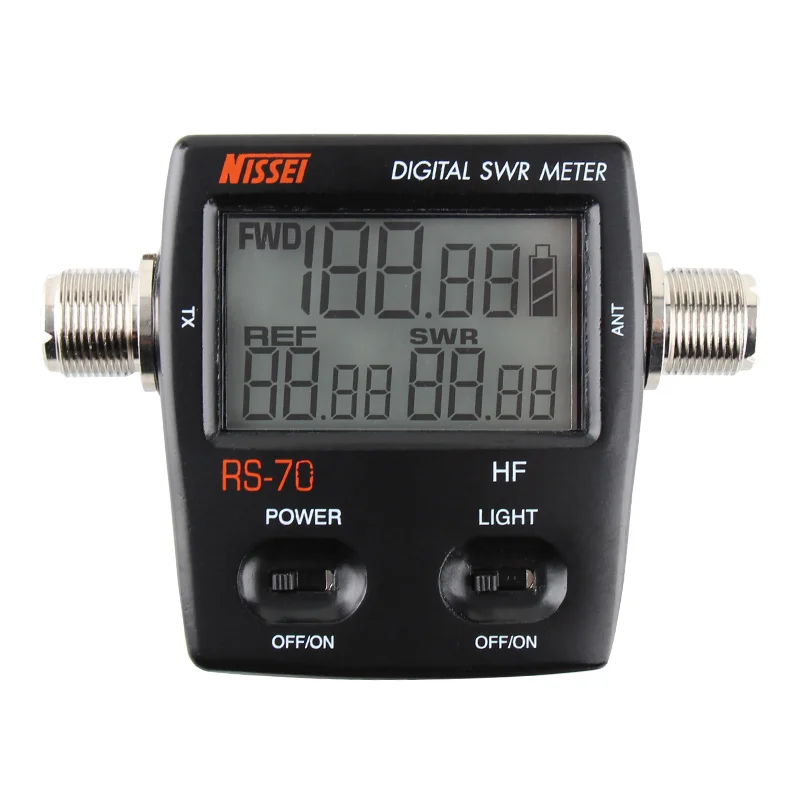 NISSEl RS-70  1.6-60MHz 200W Digital SWR & Power Meter 125-525 Mhz UHF/VHF