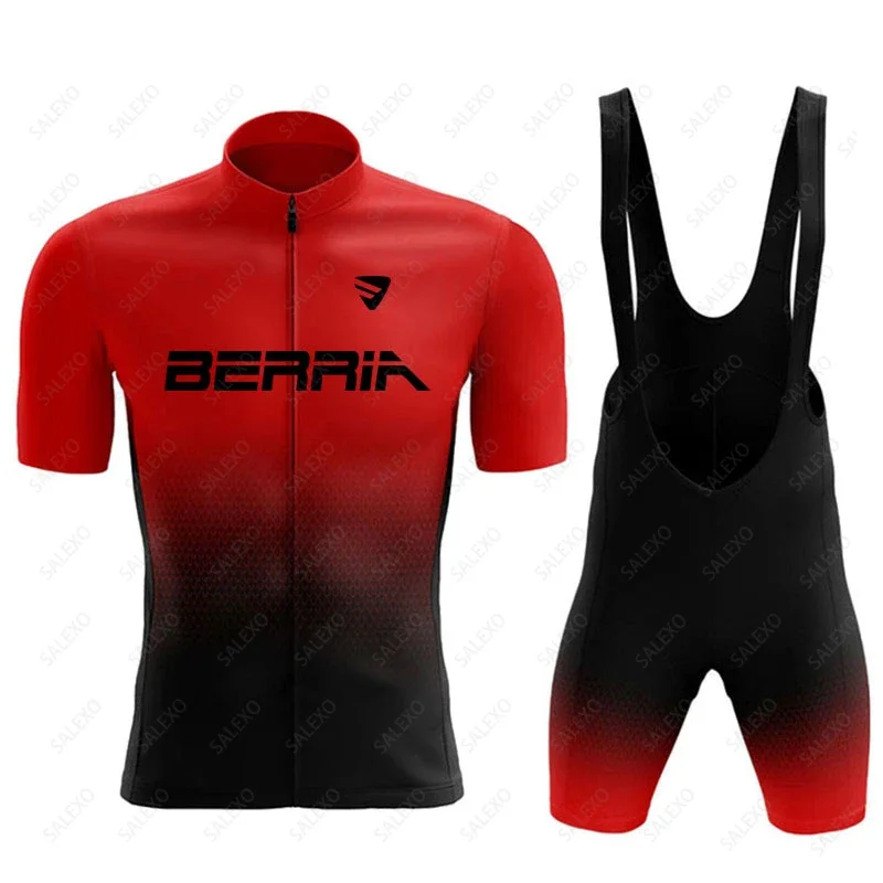 2024 BERRIA Summer Cycling Clothing Men Short Sleeve Cycling Jersey Set Road Team Bicycle Jerseys MTB Bicycle Wear Bike Uniform