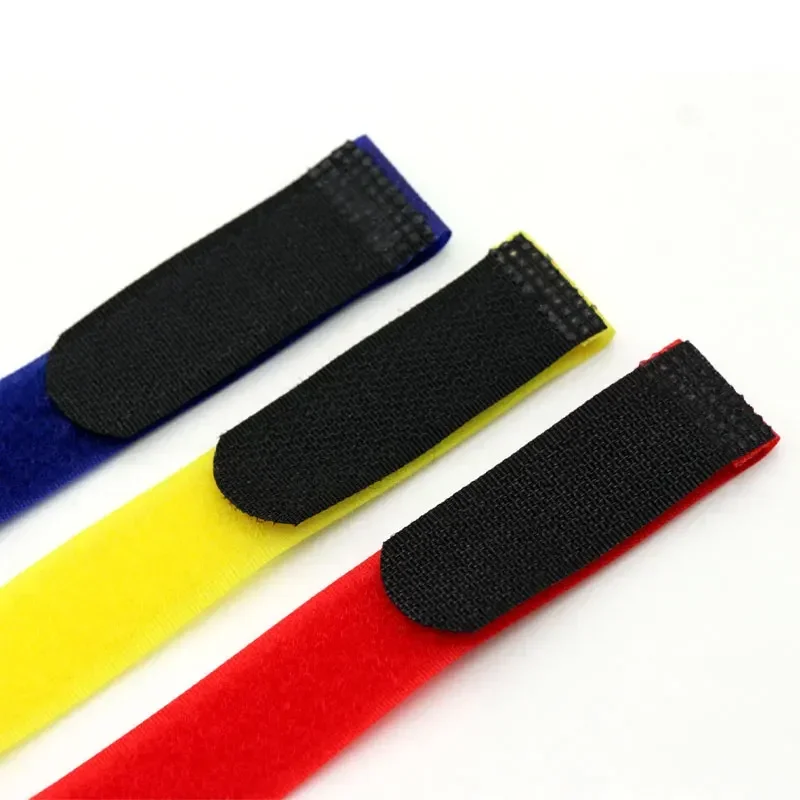 10/50pcs Cable Ties Reusable Self Adhesive Width 20mm Nylon Strap Reverse Buckle Line Wire Organizer Hook Loop Bundle Fastener