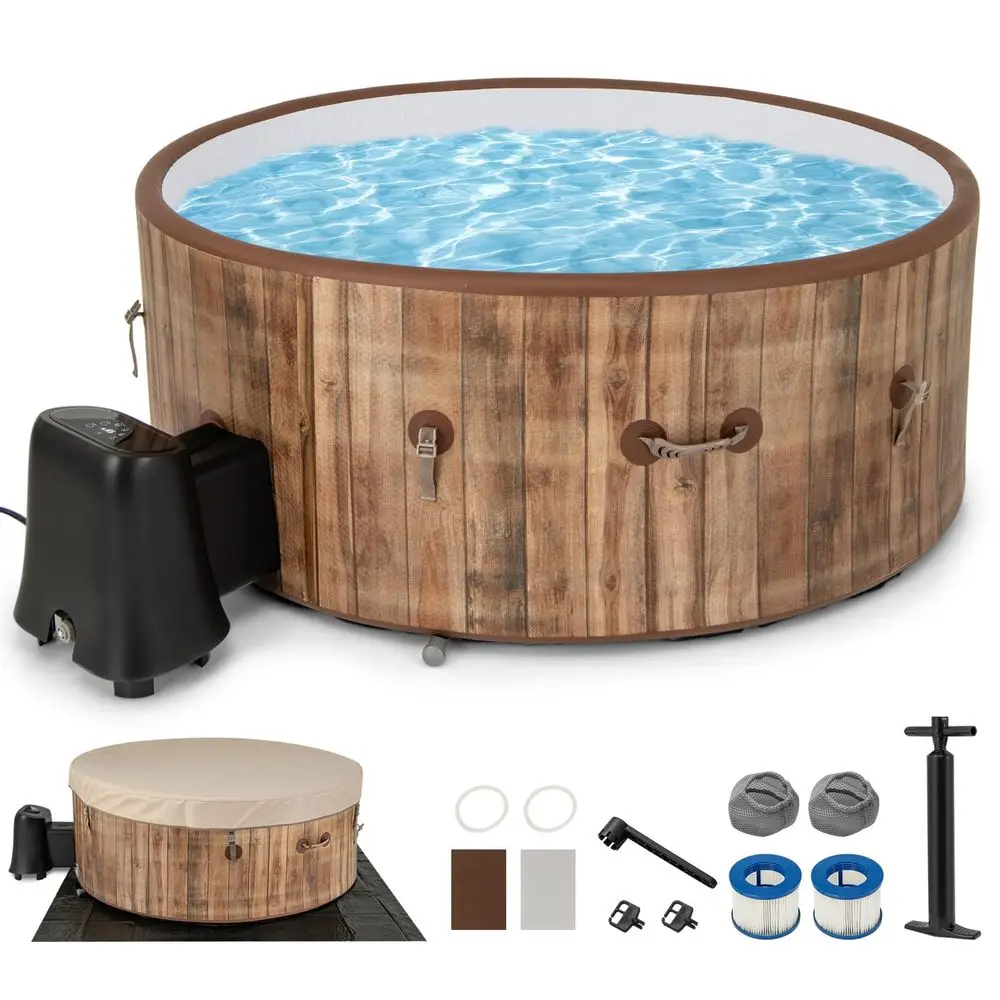 

Person Inflatable Hot Tub Portable Spa with 120 Air Jets amp Manual Control Panel, EnergyEfficient Thermal Cover, 71 x 24 Outdo